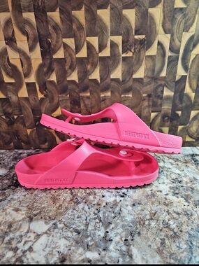 Birkenstock Pink EVA Toe-Post Slide Sandals